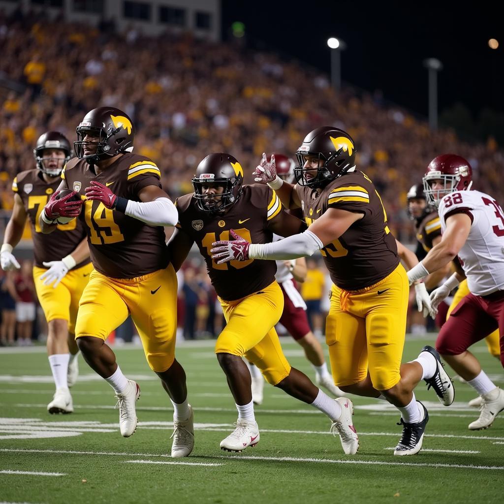 Wyoming Cowboys Football Live Game Action