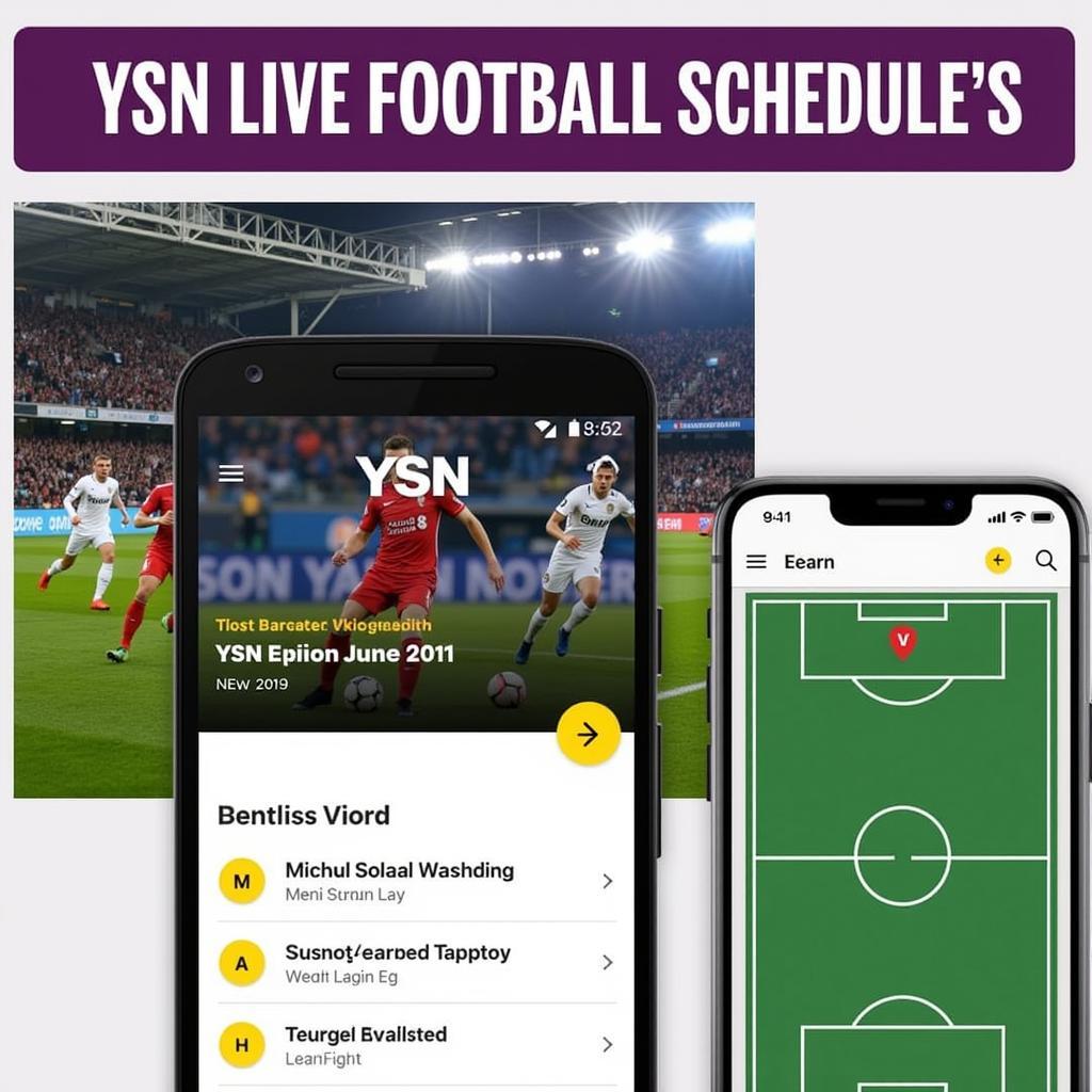 YSN Live Football Schedule on Mobile