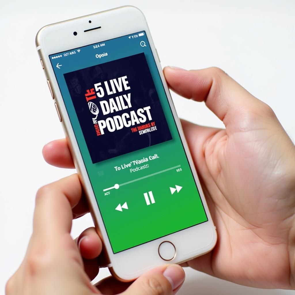 5 Live Football Daily Podcast on a Mobile Device