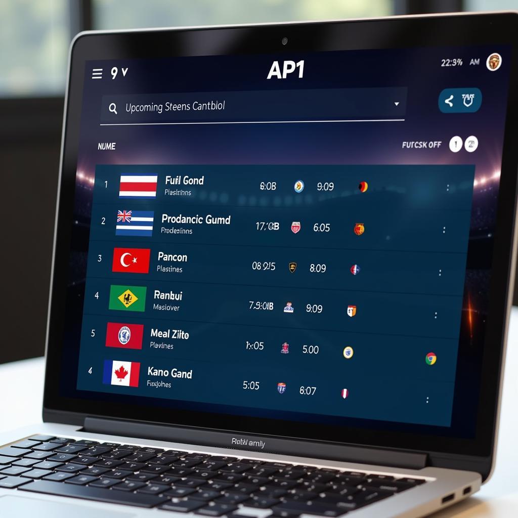 Accessing live football matches on AP1 TV