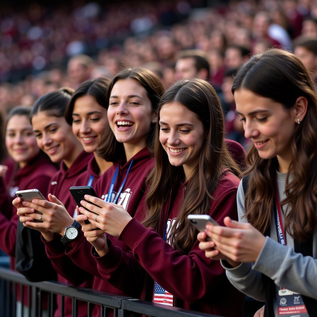 Aggie Fans Checking Live Updates