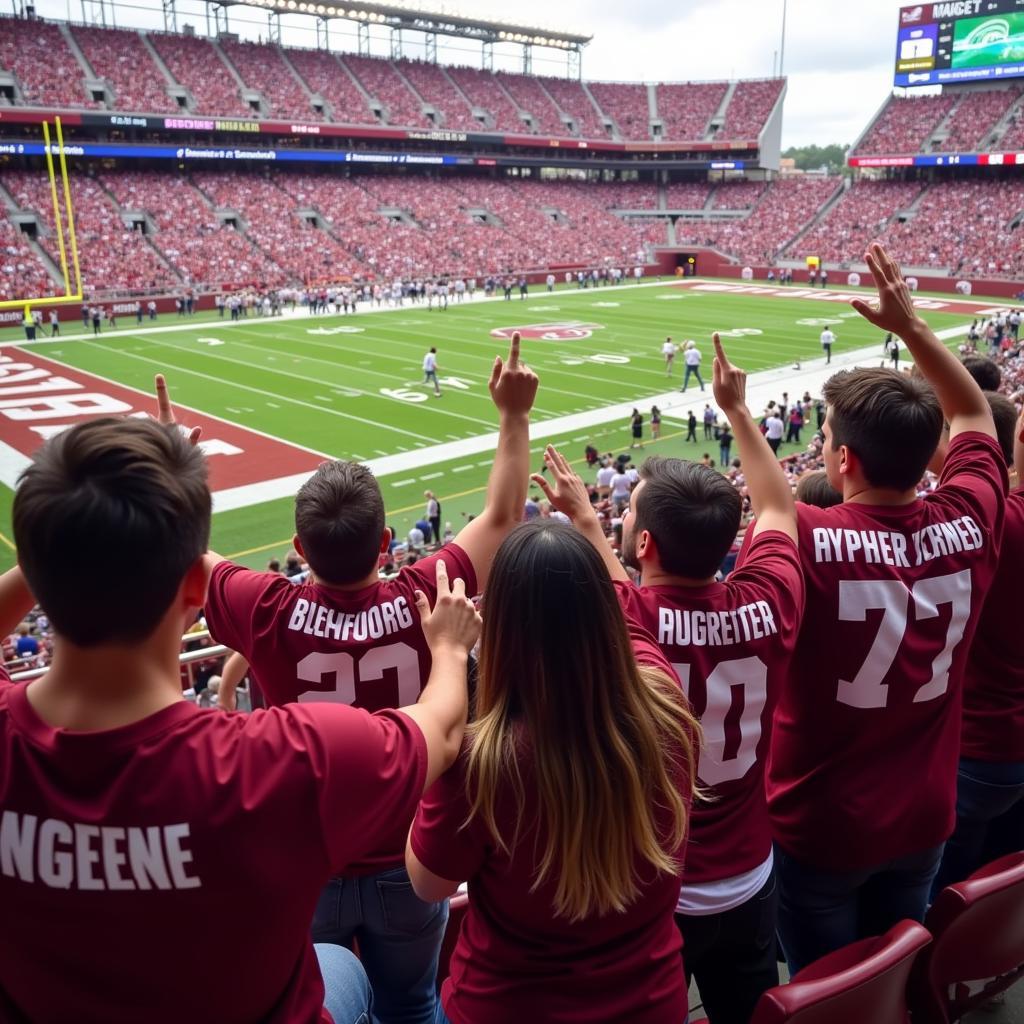 Aggies Football Fans Celebrating