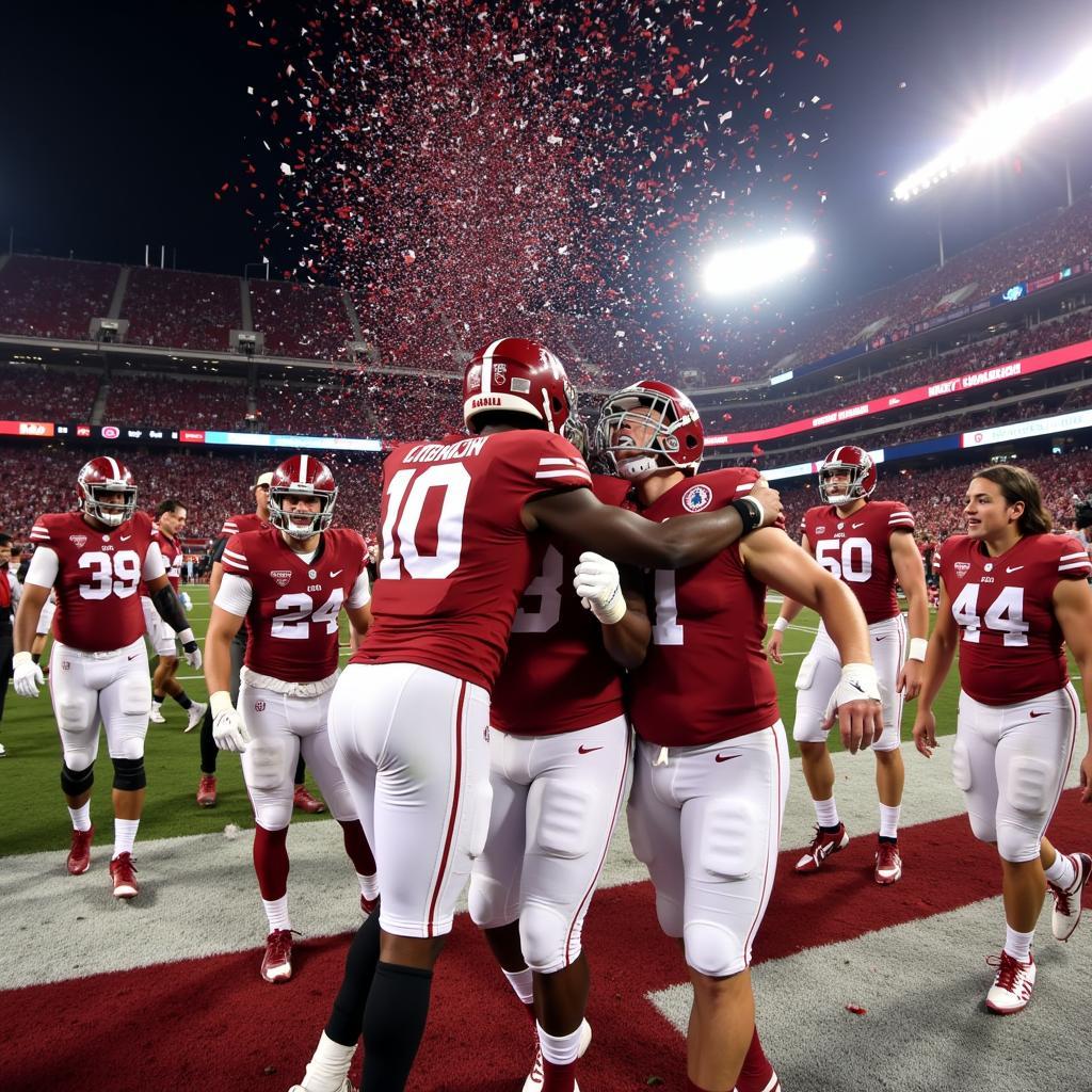 Alabama Football Celebration