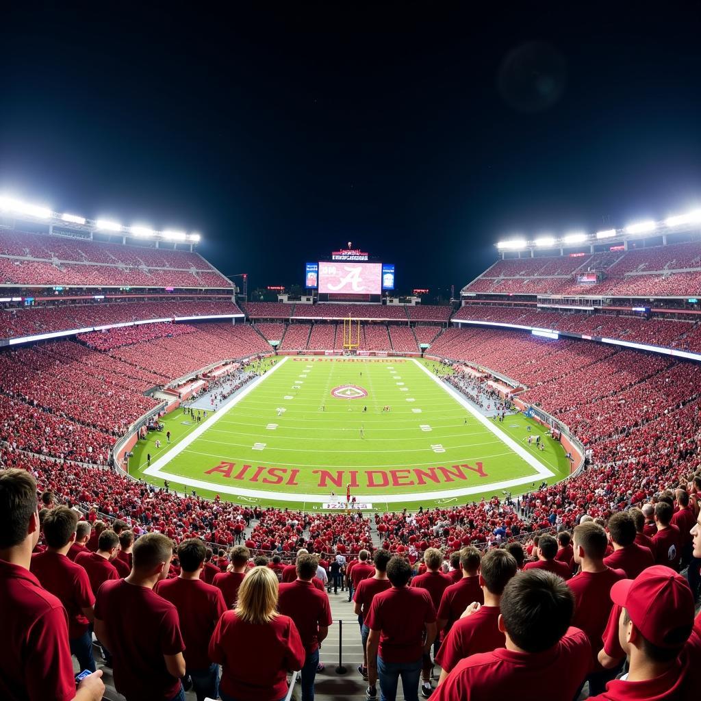 Alabama Football Live: The Crowd at Bryant-Denny Stadium