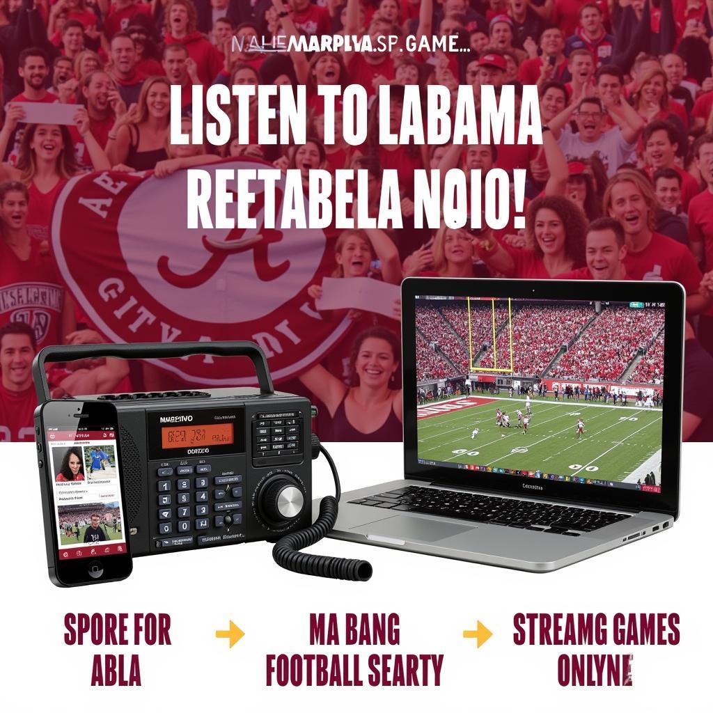 Alabama Football Radio Listening Options