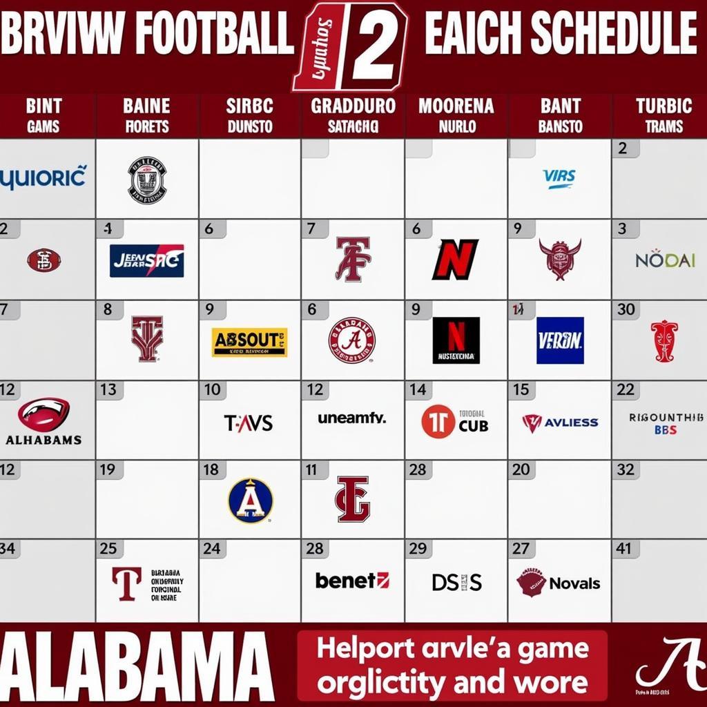 Alabama Football Schedule and Streaming Platforms