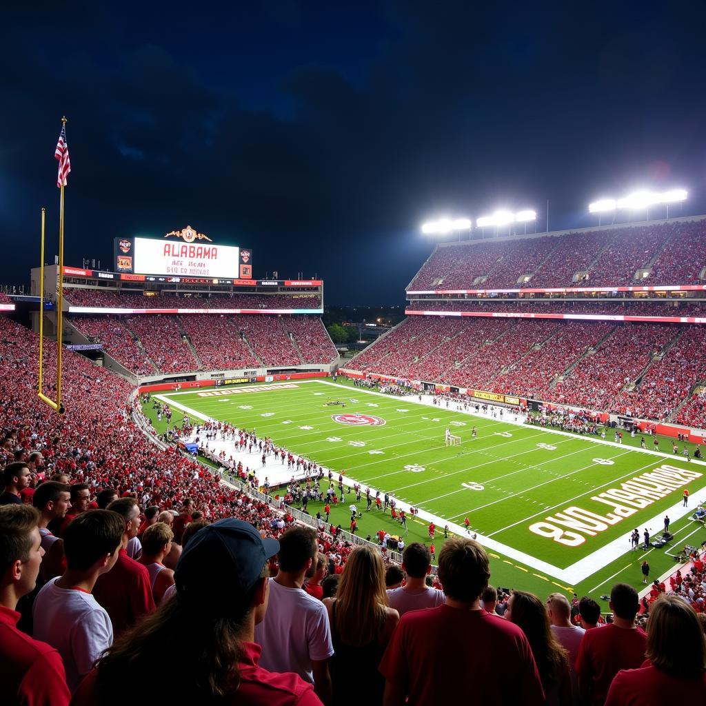 Alabama Notre Dame Football Game Live Crowd