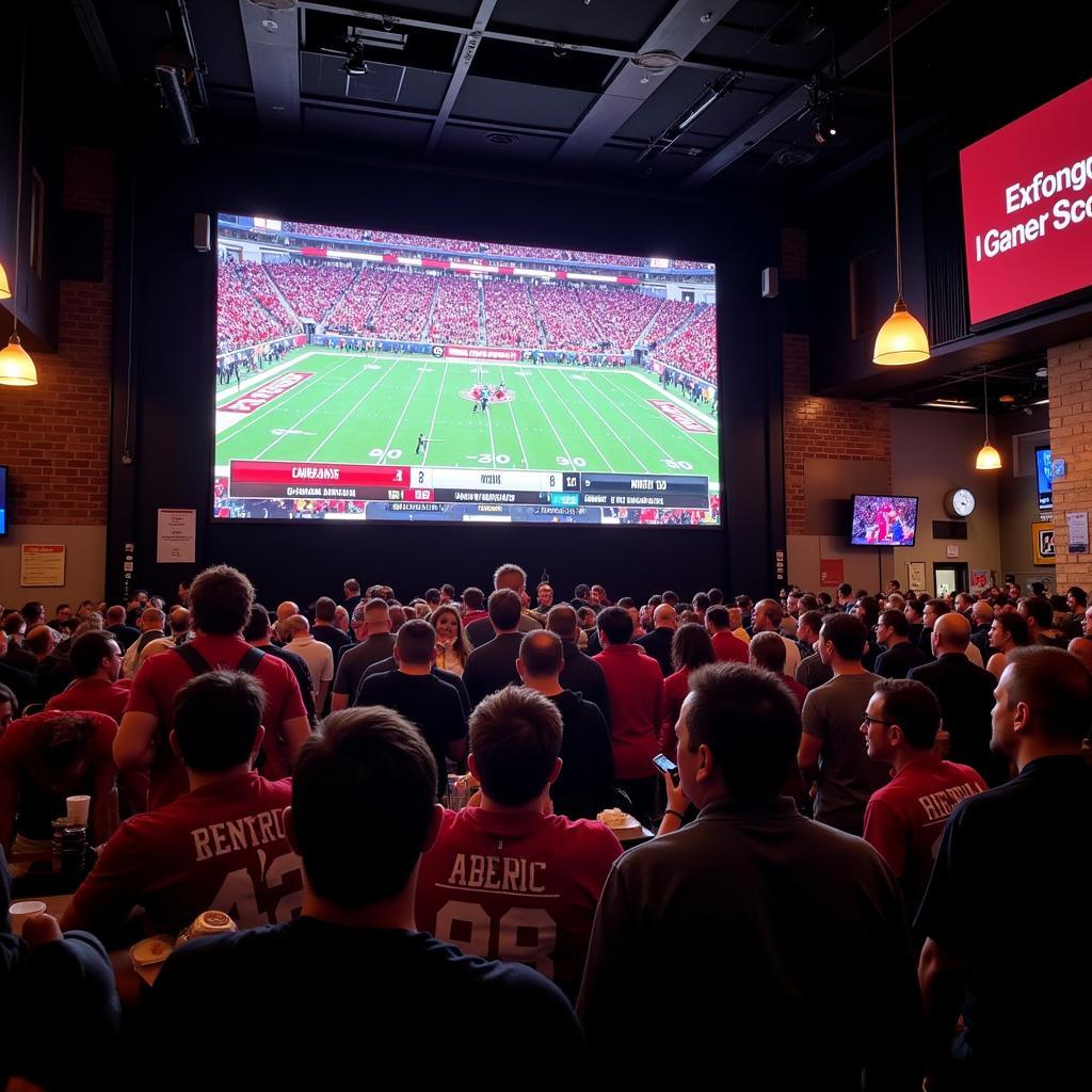 Alabama vs. Georgia Live Score on a Large Screen