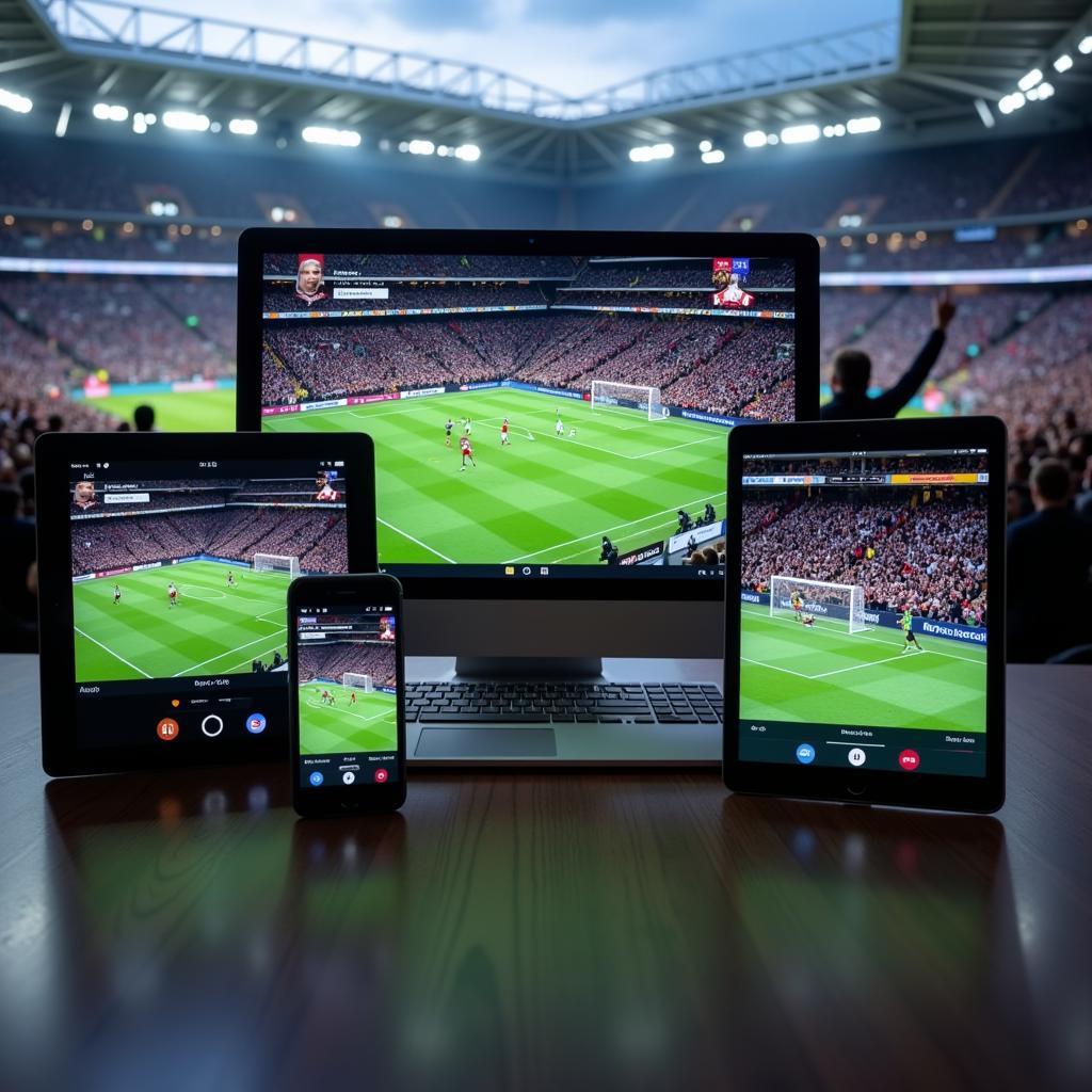 Streaming live football on various devices