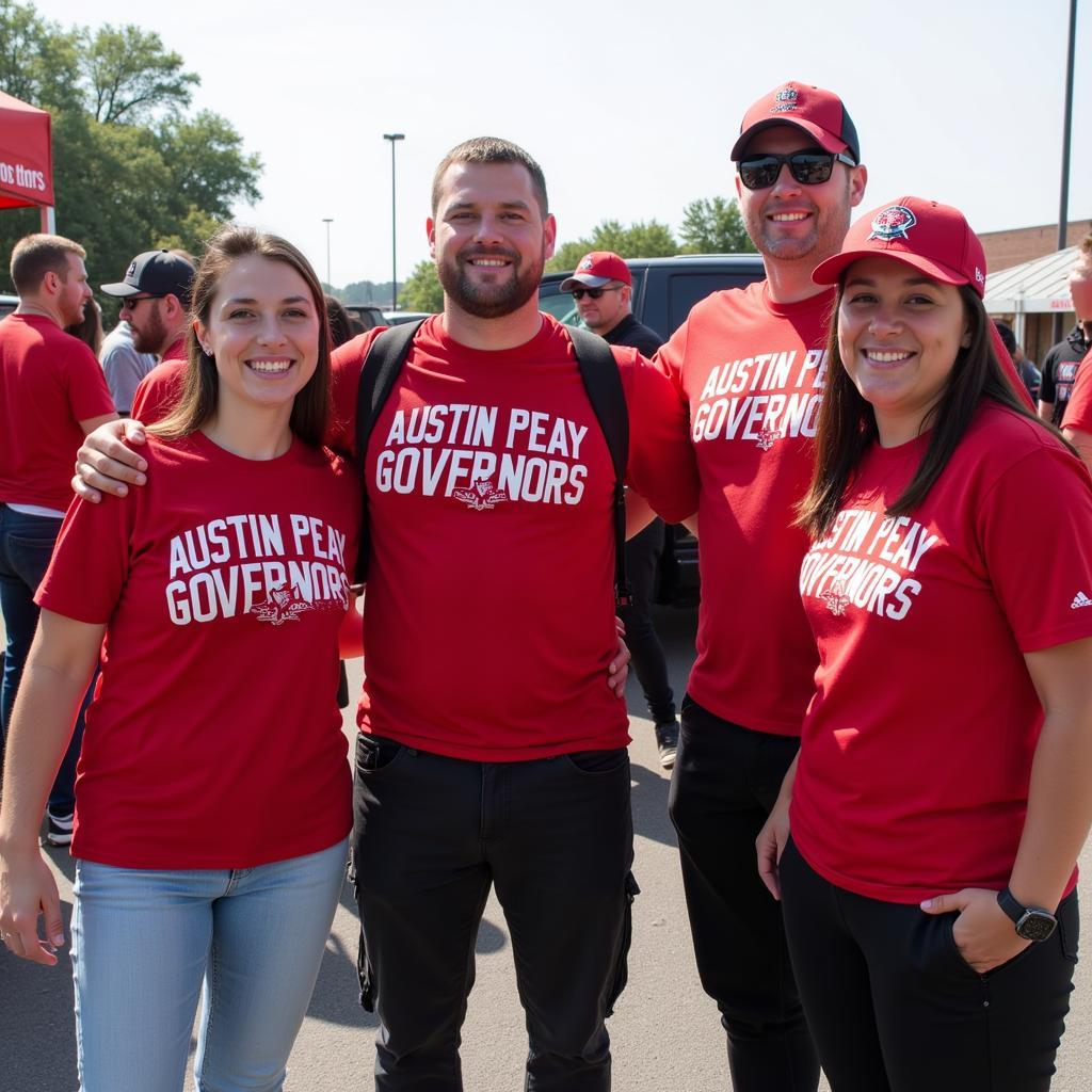 Austin Peay Governors football fans tailgating before a game