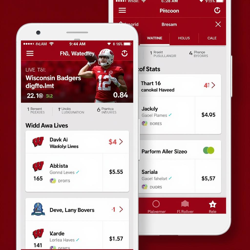 Badgers Football Live Stats Mobile App