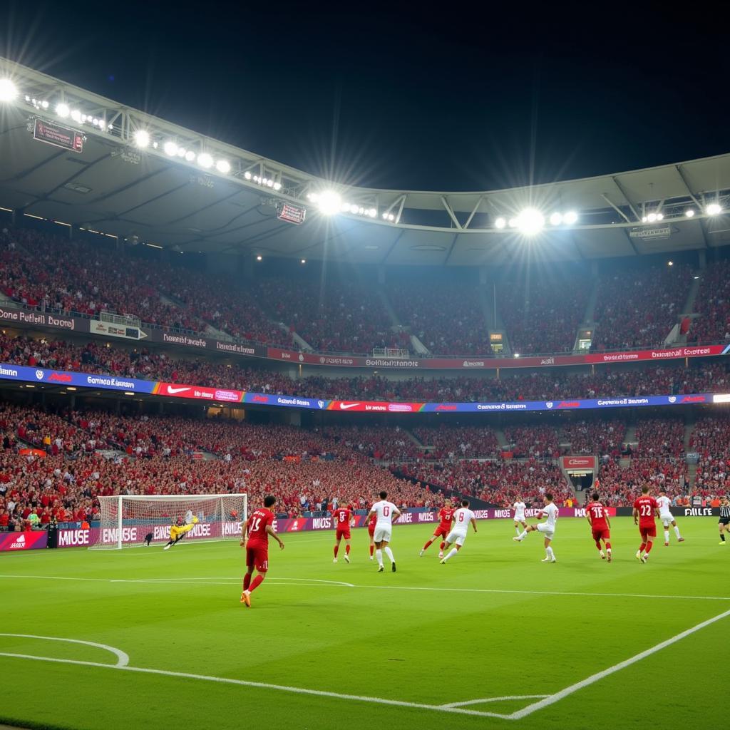 Bahrain National Team playing a live match