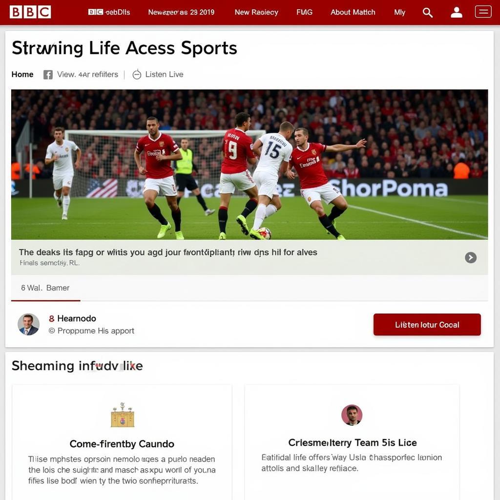 Accessing BBC Radio Live Stream Football on Website