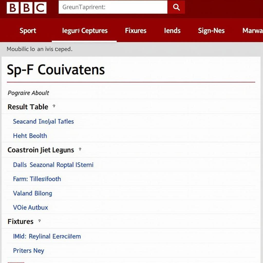 Navigating the BBC Sport Website for SPFL Updates