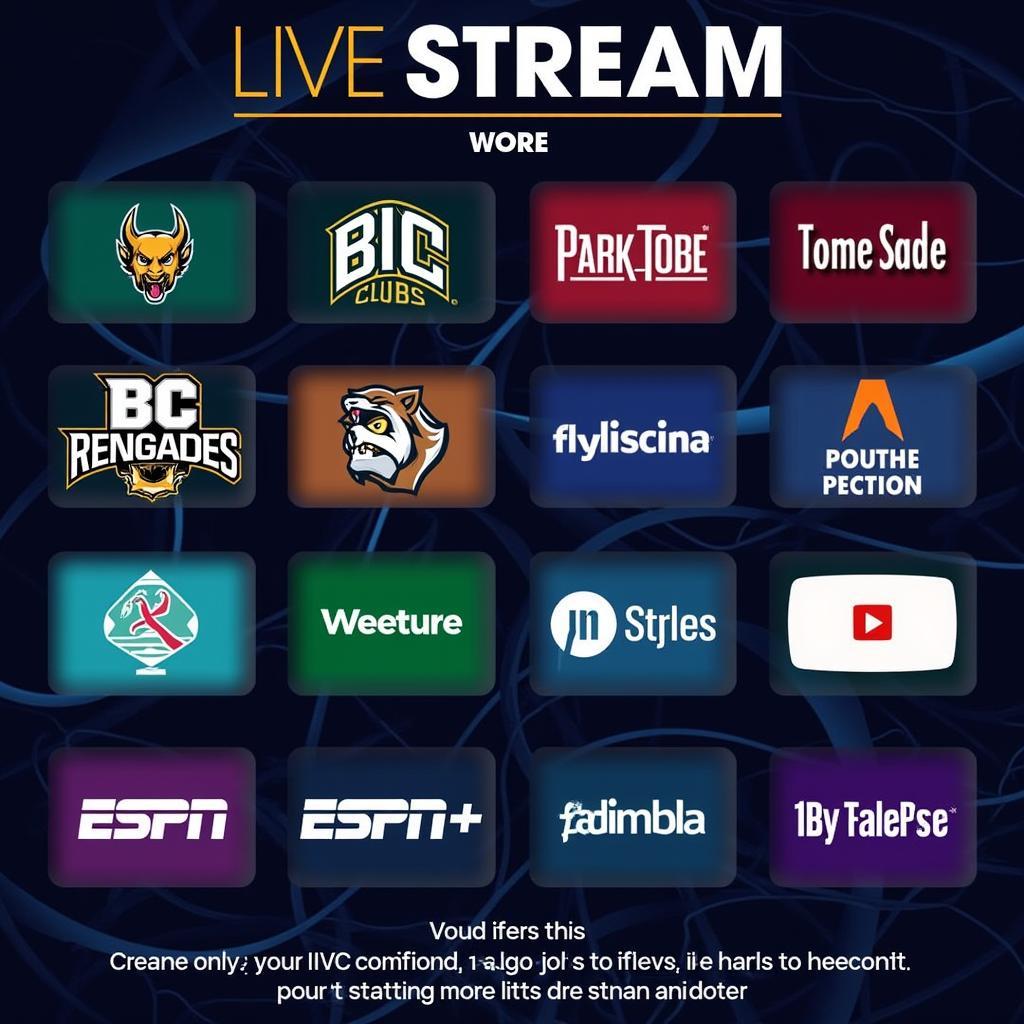 BC Renegades Live Stream Options