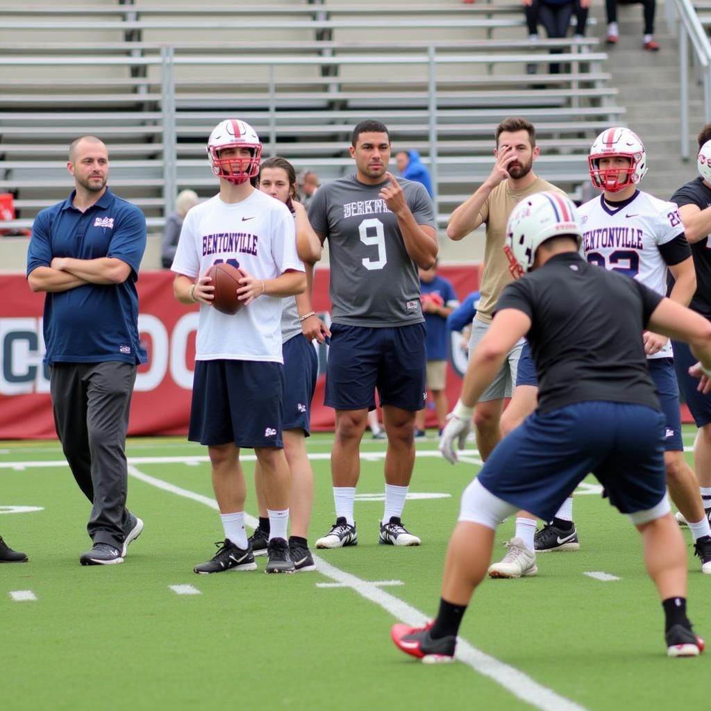 Bentonville High School Football Team Practice