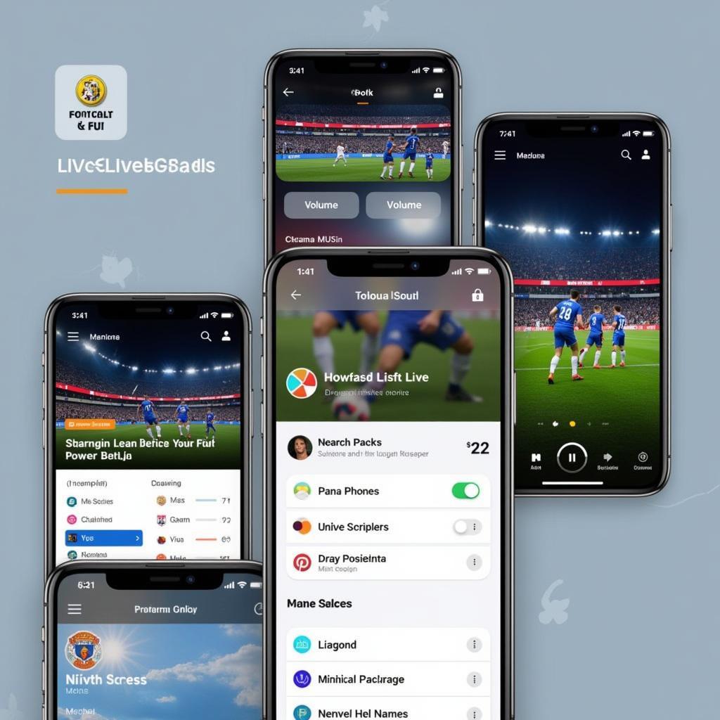 Best Football Live Stream App Interface on iPhone