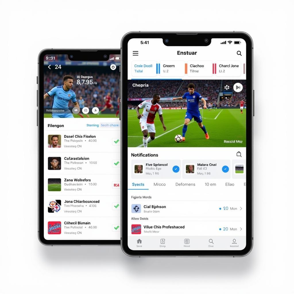 Best Football Live Streaming App Interface