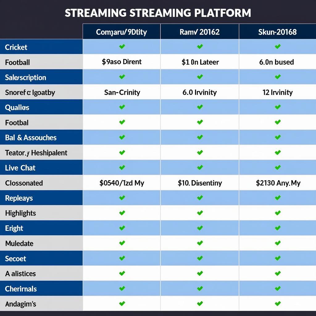 Comparison of Streaming Platforms for Live Cricket and Football