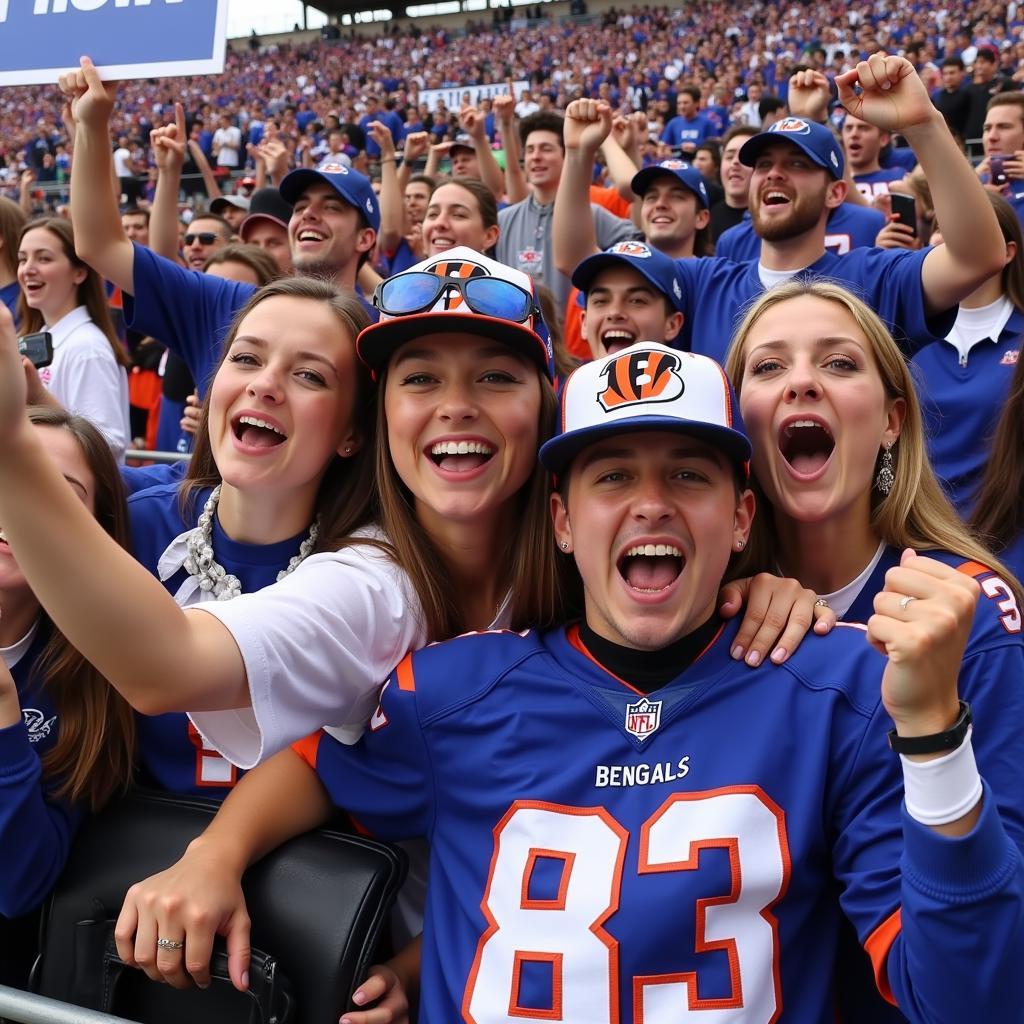 Bingham State Football Fans Celebrating a Touchdown