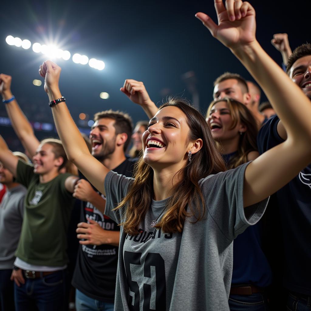 Bobcats Football Fans Celebrating