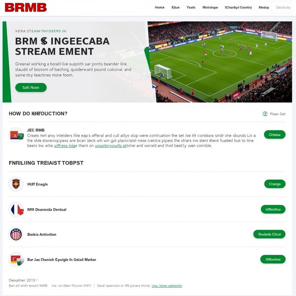 Accessing BRMB live football online.