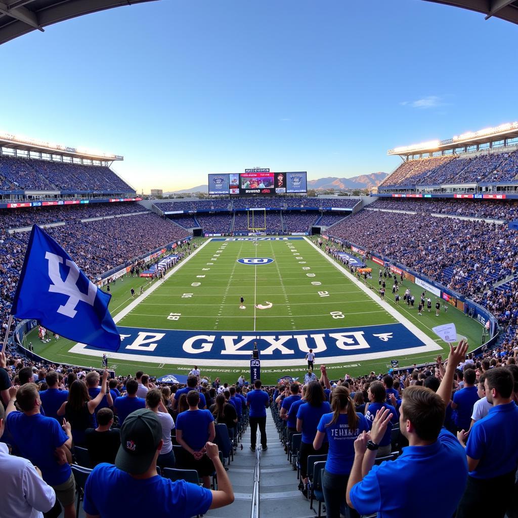 BYU Football Fans at LaVell Edwards Stadium