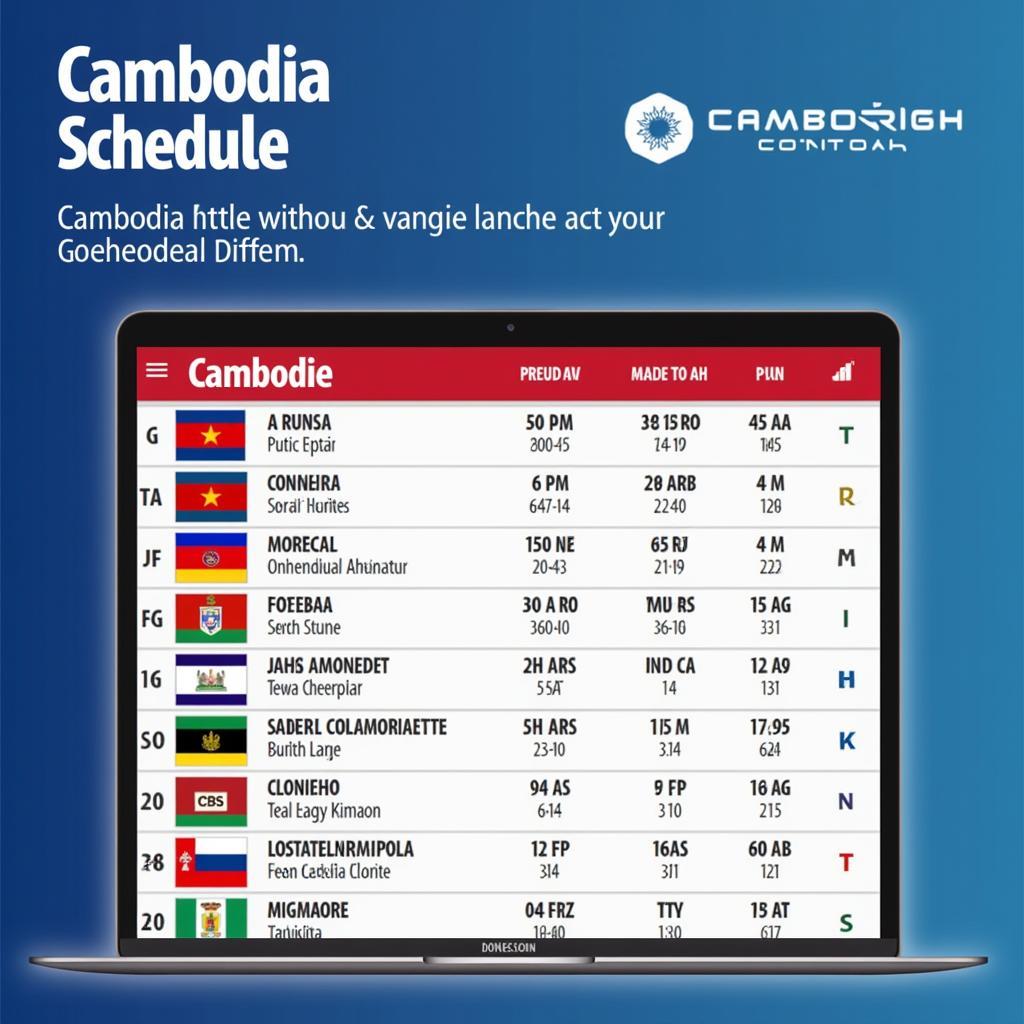 Cambodian Football Match Schedule