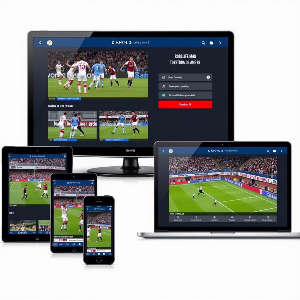 Canal 3 live football streaming on various devices