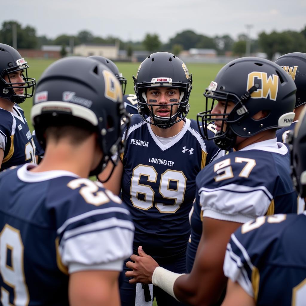 Canal Winchester Football Team Huddle