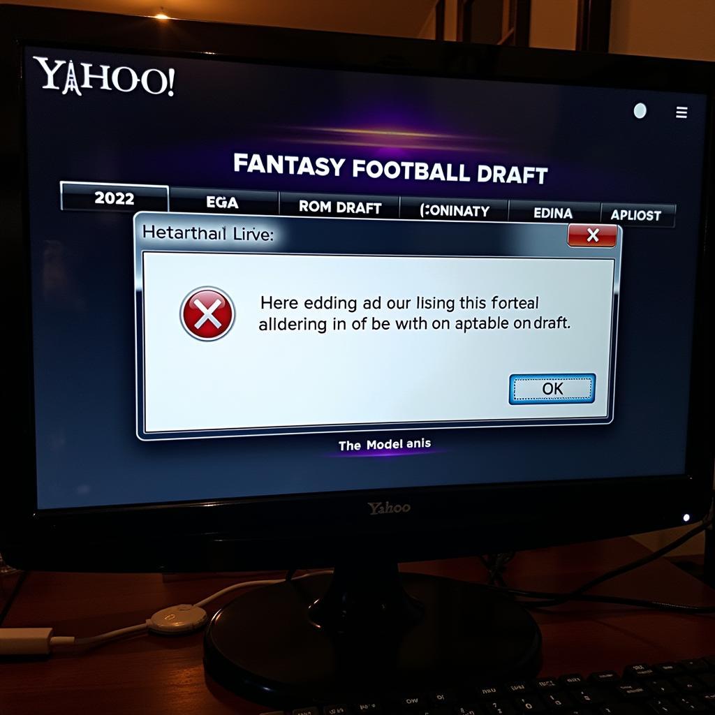 Technical Difficulties During Yahoo Fantasy Football Draft