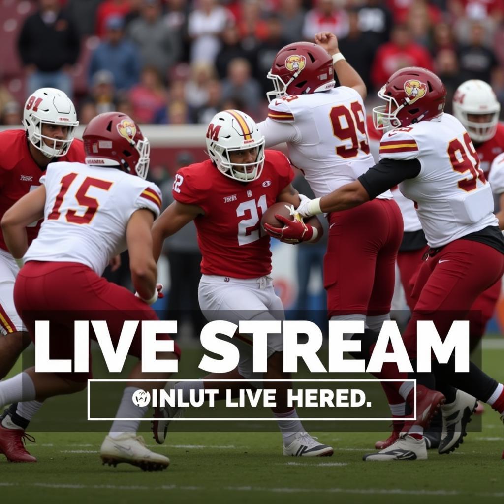 CCSF Football Live Stream Action Shot