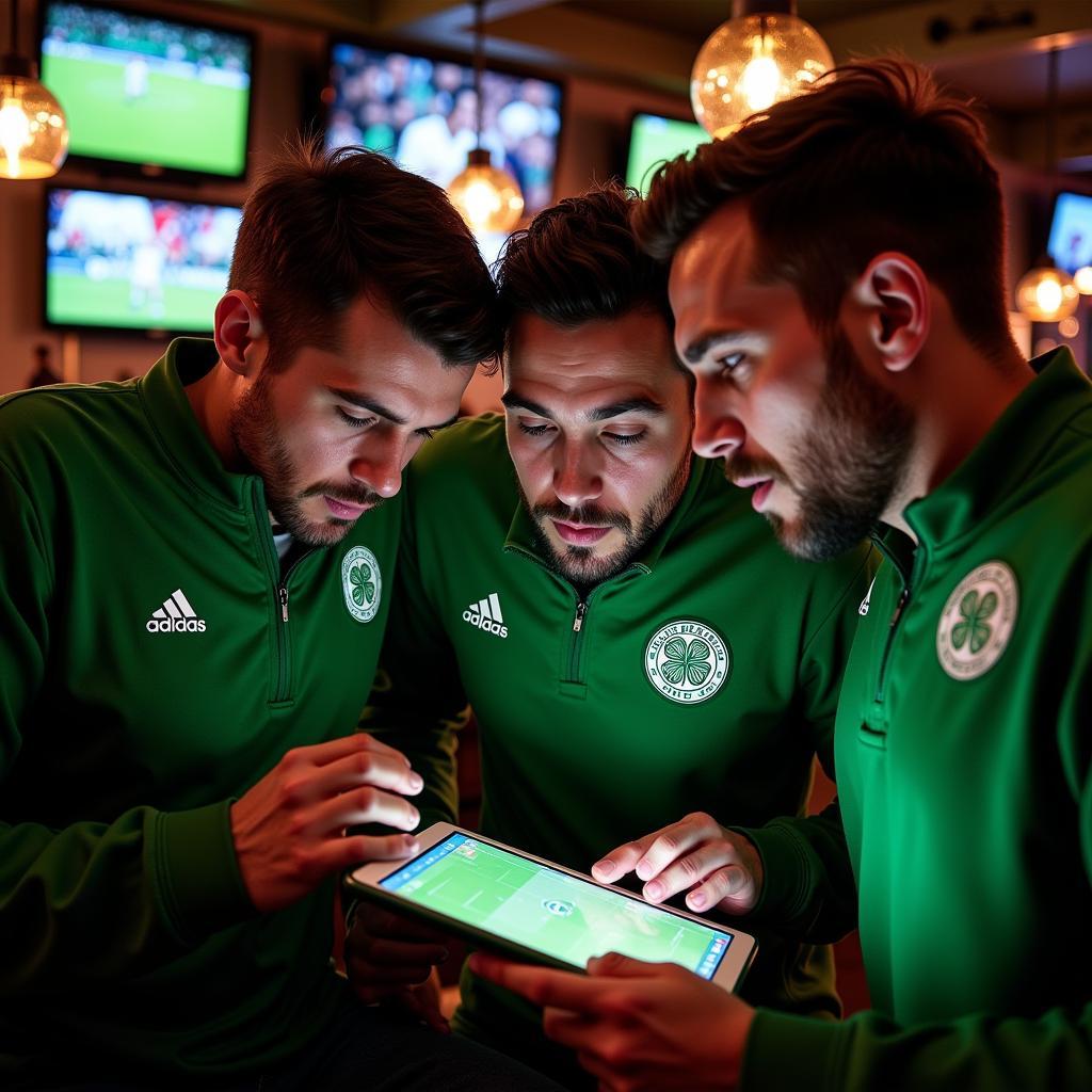 Celtic FC Fans Checking Live Score