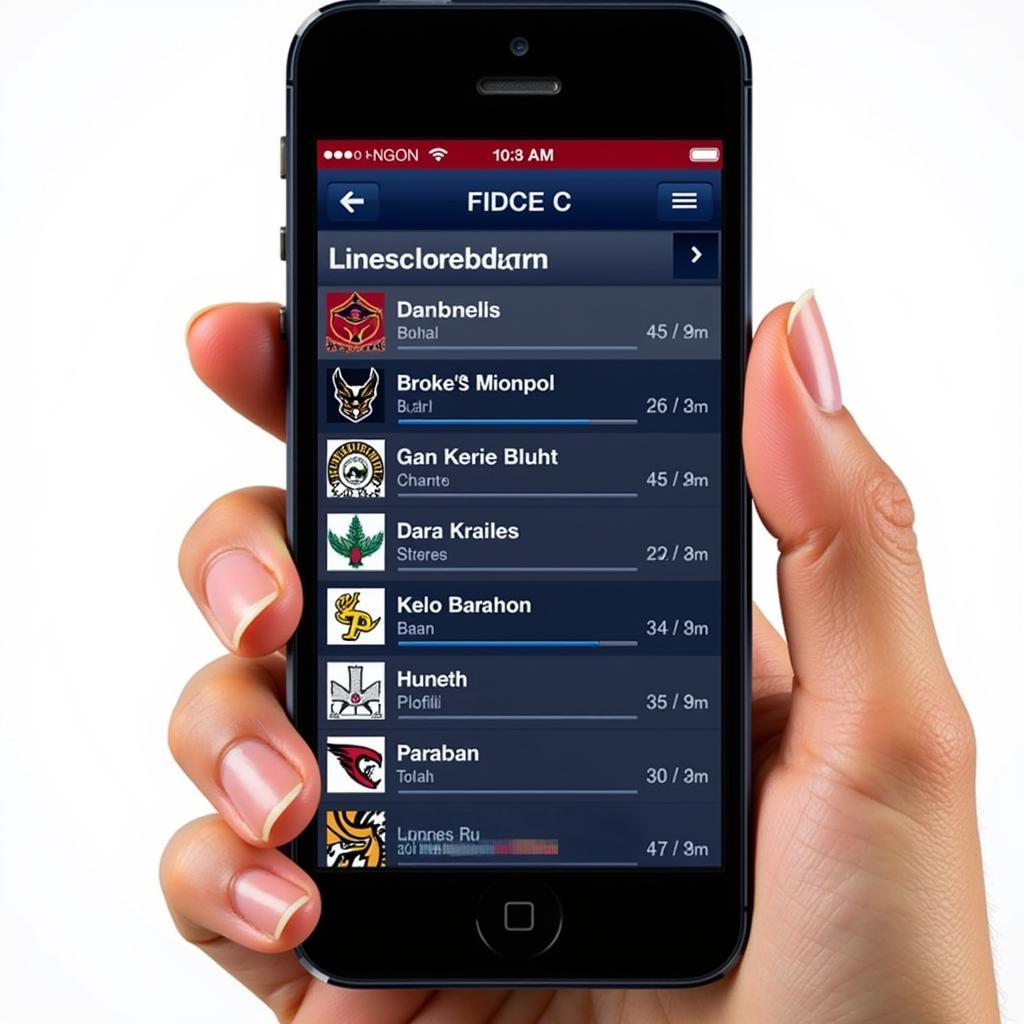 Central Ohio high school football live scores on a smartphone