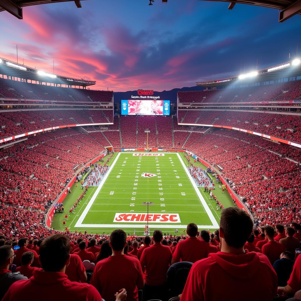 Chiefs fans filling Arrowhead Stadium