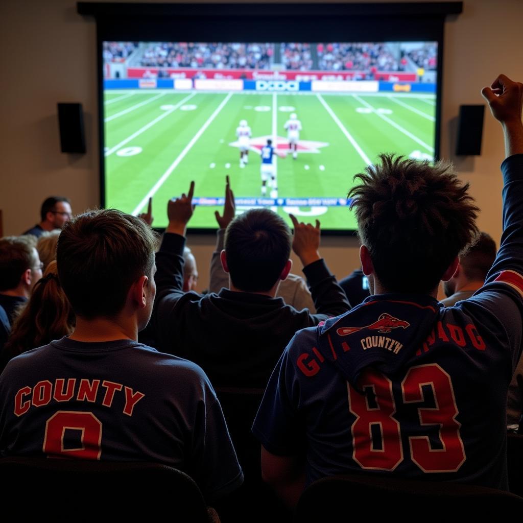 Chilton County High School Football Fans Watching Live Stream