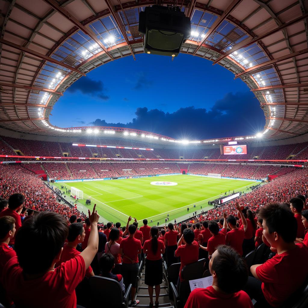 Fans Atmosphere during a China-South Korea football match