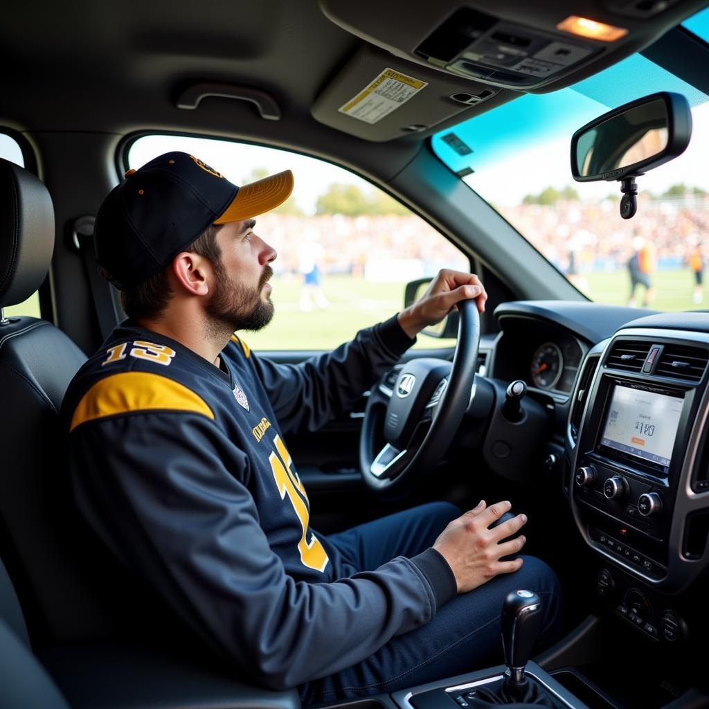 Colorado Buffaloes Fan Listening to Live Radio