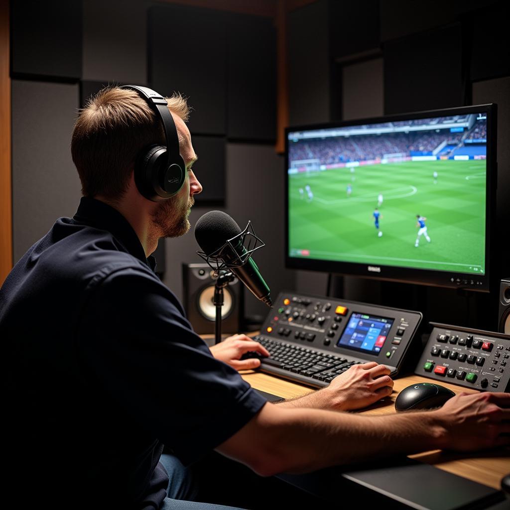 Live Football Commentary Radio Studio