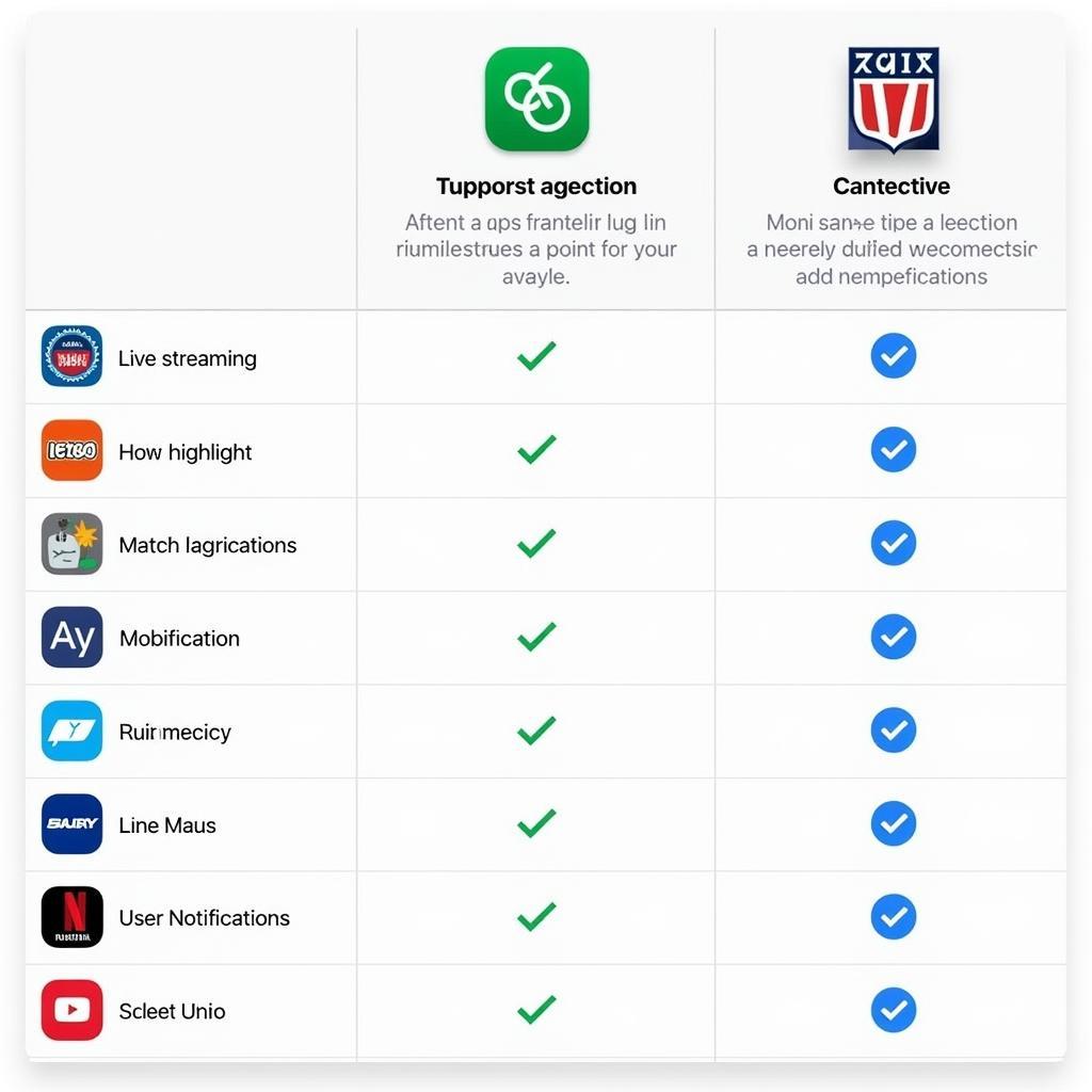 Comparing Football Live Apps