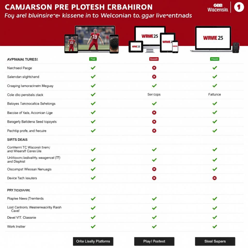 Comparing Wisconsin Football Streaming Platforms