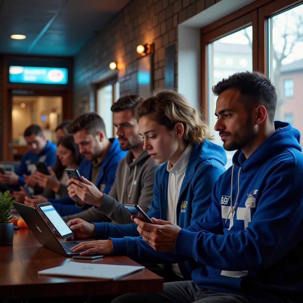 Conway High School Football Fans Watching Live Stream