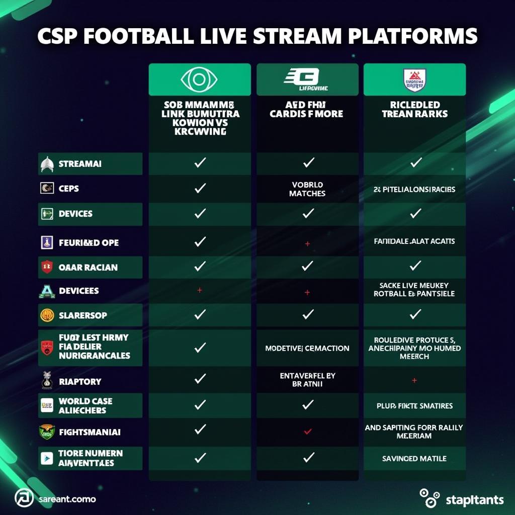 CSP Football Live Stream Platform Comparison