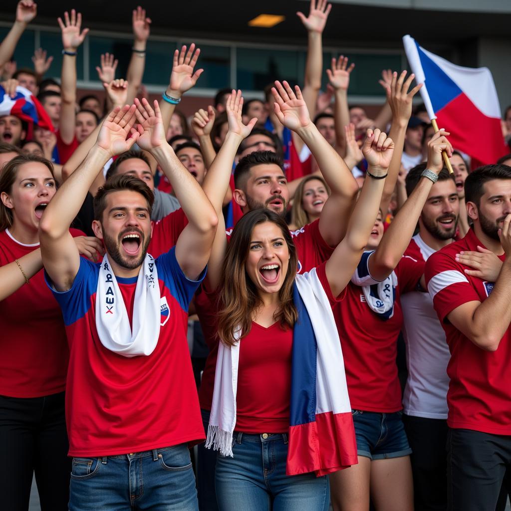 Czech U21 Fans Cheering