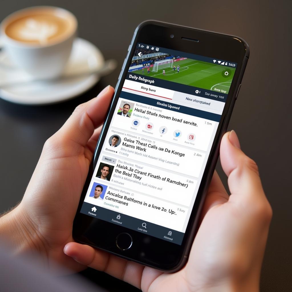 Daily Telegraph live football commentary mobile app