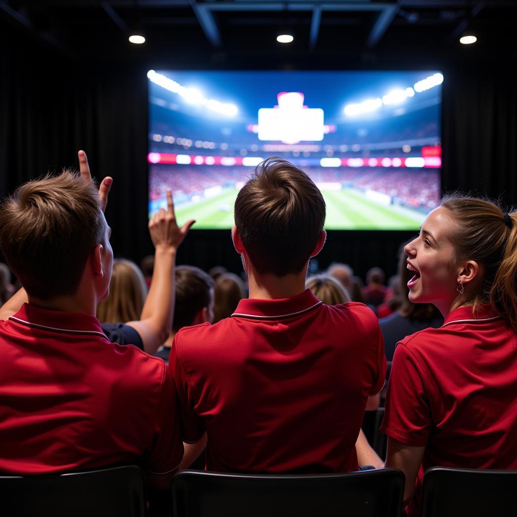 Darlington Redbirds Fans Watching Live Stream