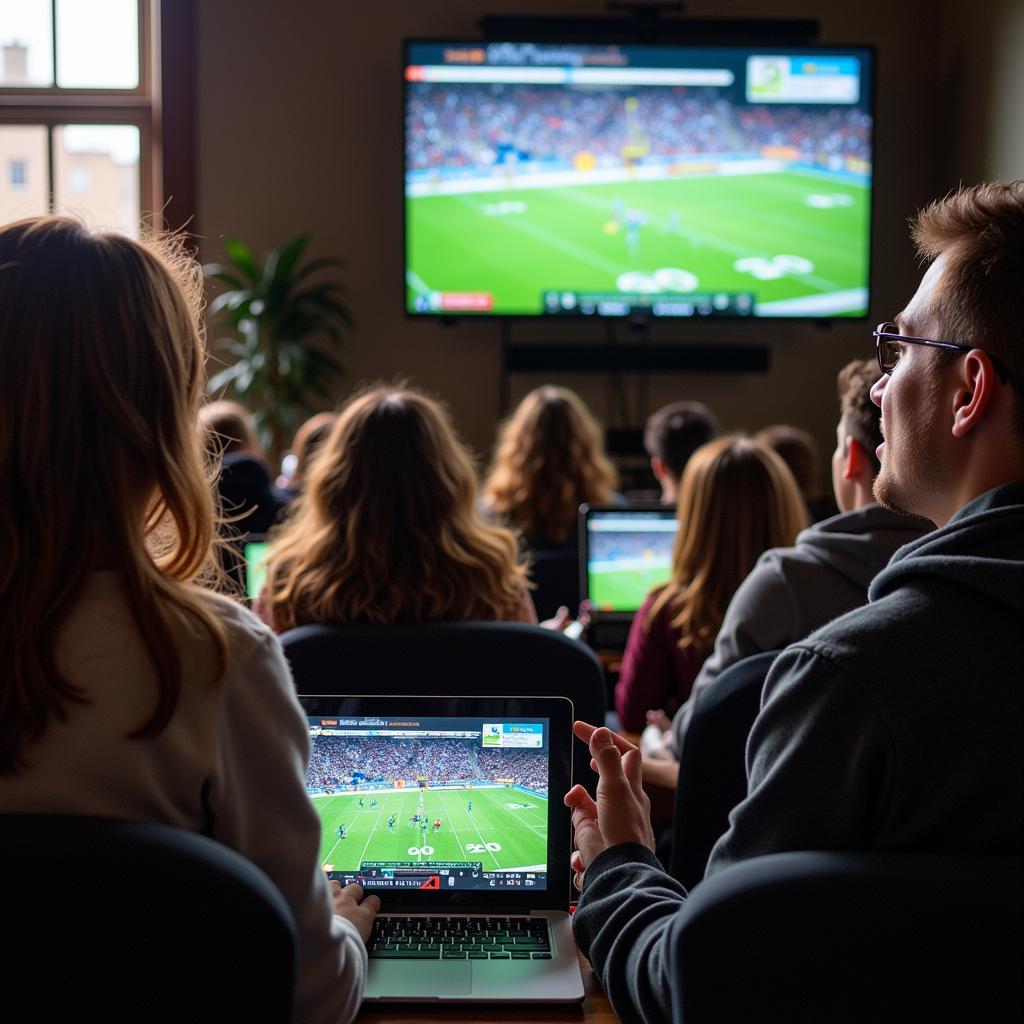 Deer Creek High School Football Fans Watching Live Stream