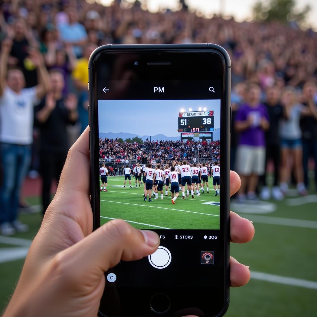 Desert Hills Football Live Streaming on Mobile Device