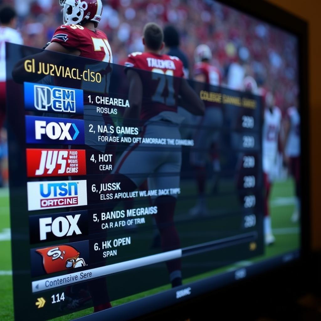 DIRECTV Channel Guide for College Football