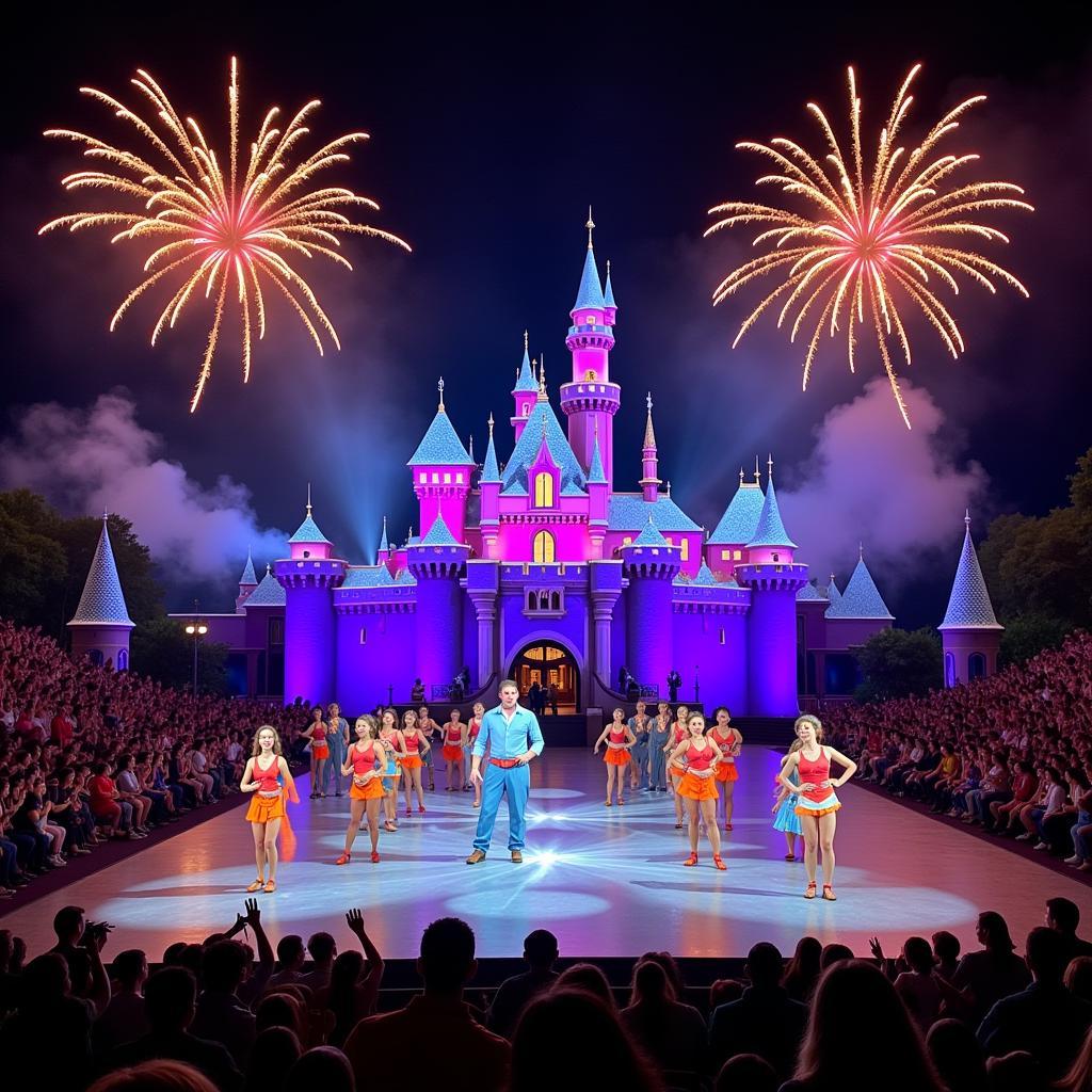 Disney-Themed Halftime Show at a Football Game